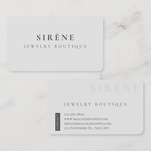 juwelen Visitekaartjes (Voorkant / Achterkant)