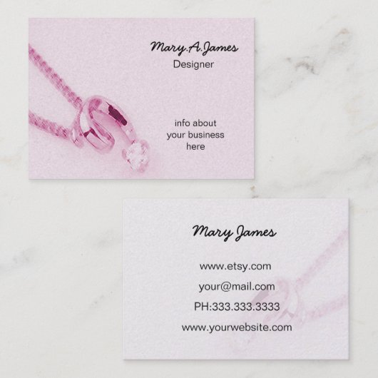 juwelen Visitekaartjes (Voorkant / Achterkant)