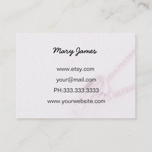 juwelen Visitekaartjes (Achterkant)