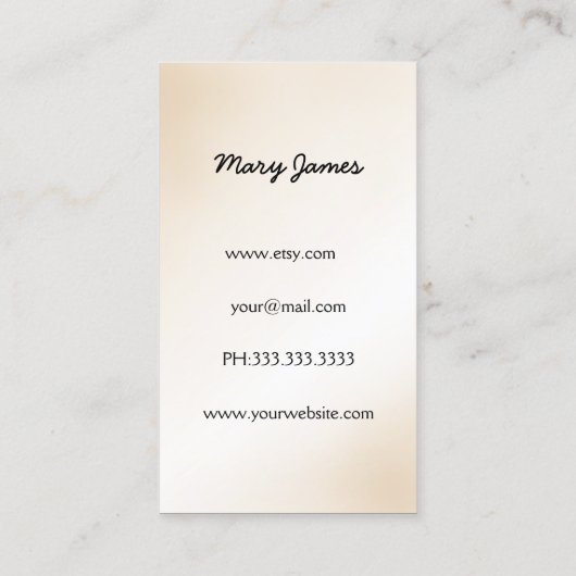 juwelen Visitekaartjes (Achterkant)