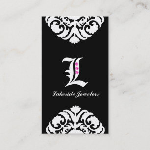 Juwelen Visitekaartjes Damask Monogram Black 2