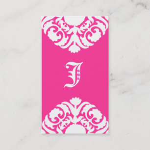 Juwelen Visitekaartjes Damask Monogram PInk