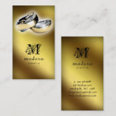 Juwelen Visitekaartjes Verloving Rings Gold V (Voorkant / Achterkant)