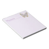 Juwelen Vlinder Paars Blauw Goud Notitieblok (Schuin)