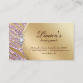 Juwelen Zebra Visitekaartje Sparkle roze Gold (Achterkant)