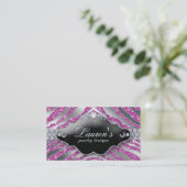Juwelen Zebra Visitekaartje Sparkle SB Roze (Staand voorkant)