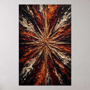Juwelenexplosie - Levendig Smaragd Paars Roze Goud Poster