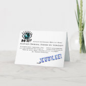 Juwelenfeest (Verjaardag Kaart) Kaart (Achterkant)