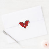 Juwelenkist met vleugels ronde sticker (Envelop)