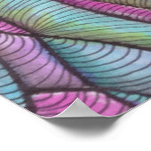 Juwelenkleurige psychedelische golvende abstracte  poster (Hoek)