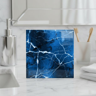 Juwelentonen Marmeren Abstract Saphirblauw D1288 Tegeltje
