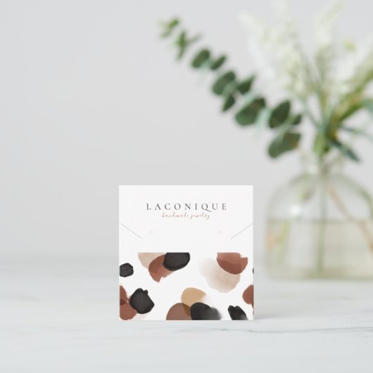 juwelenweergave | ABSTRACT | Lopard Vierkante Visitekaartje (Staand voorkant)