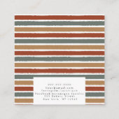 juwelenweergave | Joodse oorten | Modern Vierkante Visitekaartje (Achterkant)