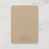 juwelenweergave | Kraft | Minimalistisch bedrijf C Visitekaartje (Achterkant)
