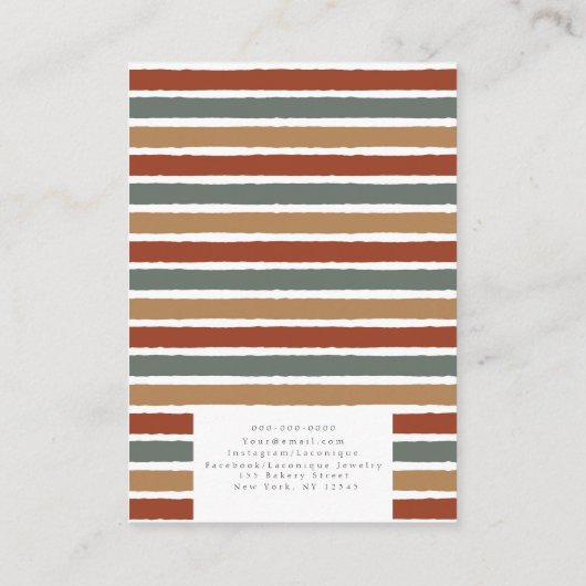 juwelenweergave | Modern | Deegwaren Visitekaartje (Achterkant)