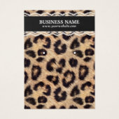 Juwelenweergave Moderne luipaard afdrukken Visitekaartjes (Voorkant)