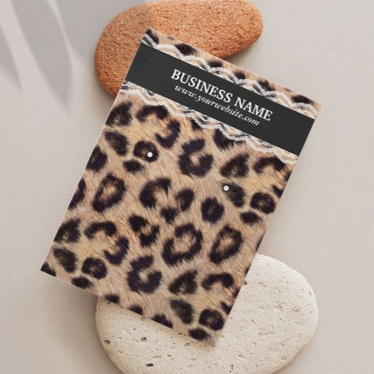 Juwelenweergave Moderne luipaard afdrukken Visitekaartjes