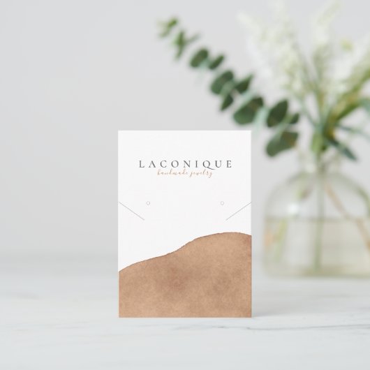 juwelenweergave | Neutraal | Beige | WATERVERF Visitekaartje (Staand voorkant)