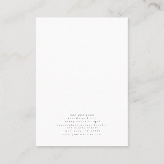 juwelenweergave | Neutraal | Goud hart Visitekaartje (Achterkant)