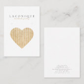 juwelenweergave | Neutraal | Goud hart Visitekaartje (Voorkant / Achterkant)