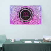 Juwelier Custom Logo Glitter diamantcirkel Spandoek (Beurs)