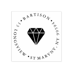 juwelier DIAMOND juwelen ROND RETURN ADDRESS Rubberstempel