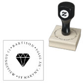 juwelier DIAMOND sieraden ROND RETOUR ADRES Rubberstempel (Gestempeld)