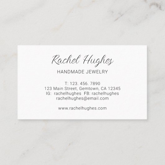 Juwelier Floral Visitekaartje (Achterkant)