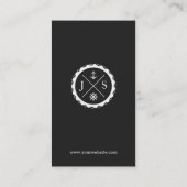 Juwelier / Silversmith - Retro Nautical Monogram Visitekaartje (Achterkant)