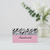 Juwelier Zebra Print Diamond Sparkle Visitekaartje (Staand voorkant)