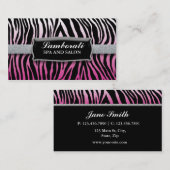 Juwelier Zebra Print Diamond Sparkle Visitekaartje (Voorkant / Achterkant)