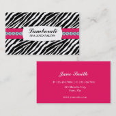 Juwelier Zebra Print Diamond Sparkle Visitekaartje (Voorkant / Achterkant)