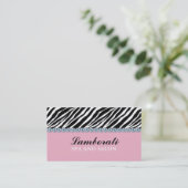 Juwelier Zebra Print Diamond Sparkle Visitekaartje (Staand voorkant)
