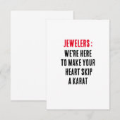 Juweliers: We zijn hier om je hart te laten oversl Bedankkaart (Voorkant / Achterkant)