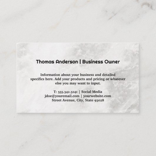 juwelierszaak | diamantsnede visitekaartje (Achterkant)