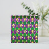 Juwelry Background Mardi Gras Advieskaart (Staand voorkant)