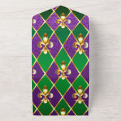 Juwelry Background Mardi Gras All In One Uitnodiging (Buitenkant)