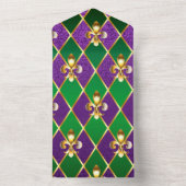 Juwelry Background Mardi Gras All In One Uitnodiging (Binnen)