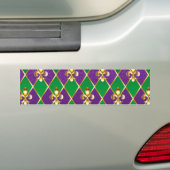 Juwelry Background Mardi Gras Bumpersticker (Op auto)