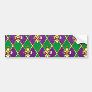 Juwelry Background Mardi Gras Bumpersticker
