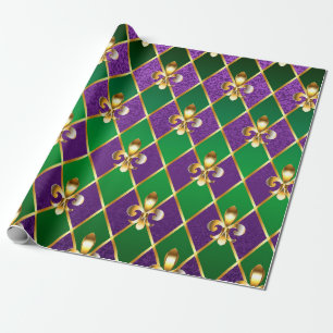 Juwelry Background Mardi Gras Cadeaupapier