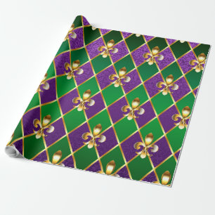 Juwelry Background Mardi Gras Cadeaupapier