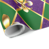 Juwelry Background Mardi Gras Cadeaupapier (Rol Hoek)