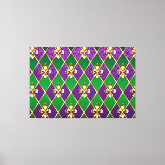 Juwelry Background Mardi Gras Canvas Afdruk (Voorkant)