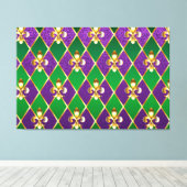 Juwelry Background Mardi Gras Canvas Afdruk (Insitu (Houten vloer))
