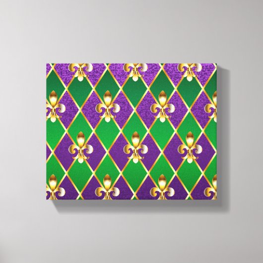 Juwelry Background Mardi Gras Canvas Afdruk (Voorkant)