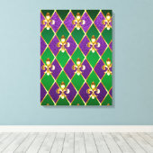Juwelry Background Mardi Gras Canvas Afdruk (Insitu (Houten vloer))