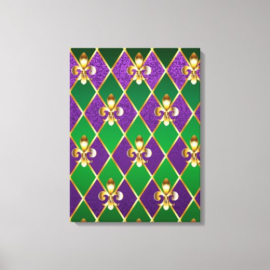 Juwelry Background Mardi Gras Canvas Afdruk (Voorkant)