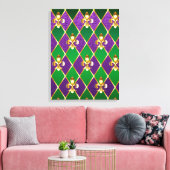 Juwelry Background Mardi Gras Canvas Afdruk (Insitu (Woonkamer))