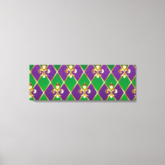 Juwelry Background Mardi Gras Canvas Afdruk (Voorkant)